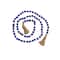 86.5" Handmade Round Glass Beaded Garland with Jute Tassel